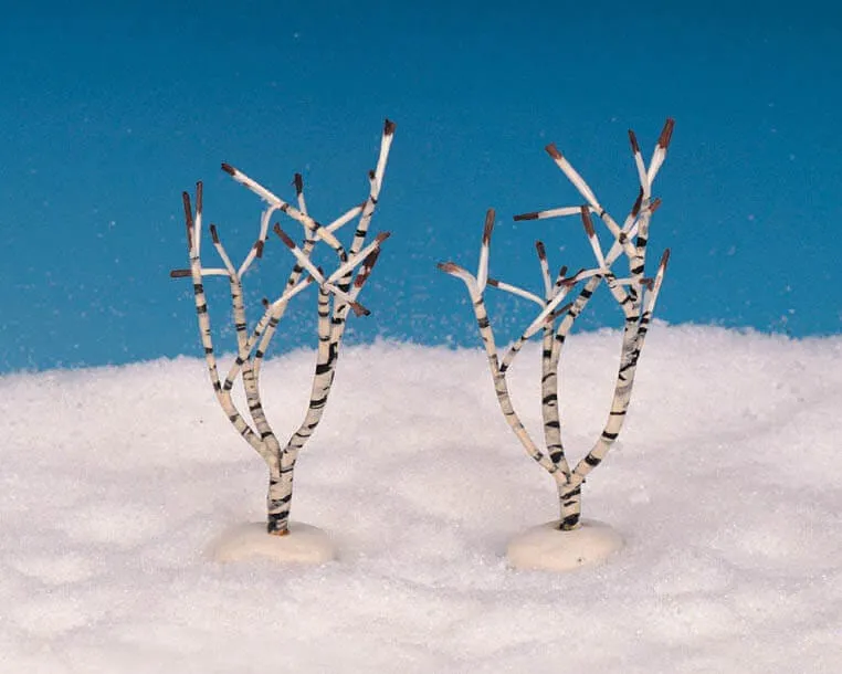 lemax-4-birch-tree-lot-4-bouleaux-miniatures image 1