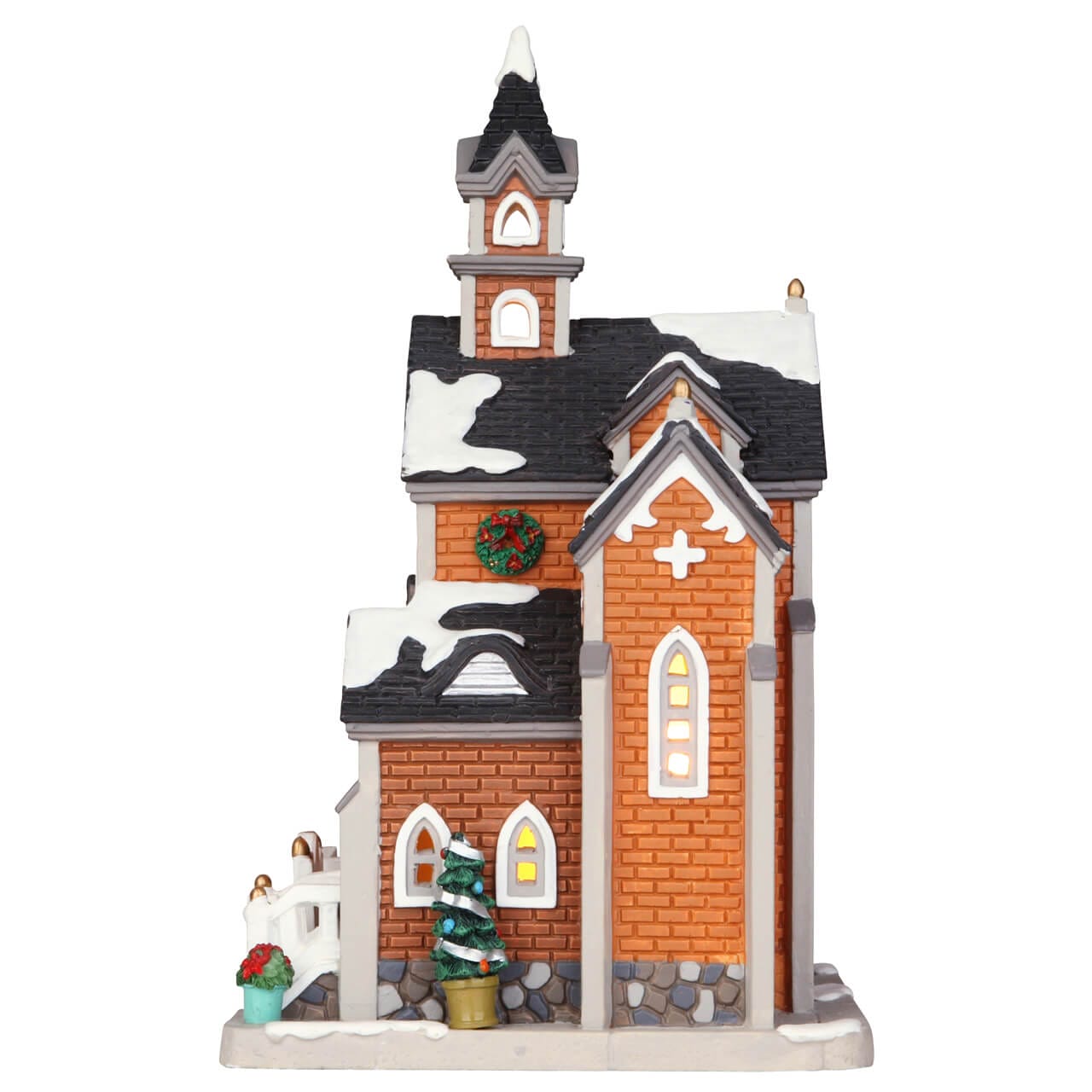 lemax-hyland-valley-church-glise-lumineuse-village-de-no-l image 2