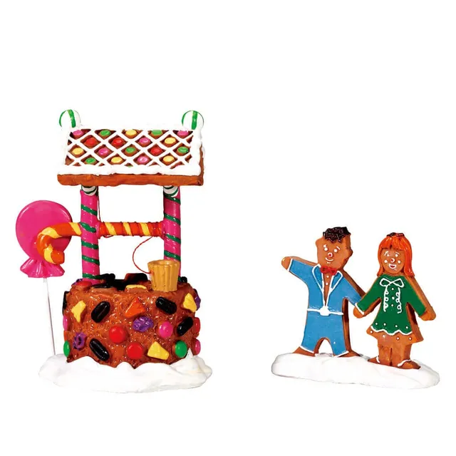 lemax-wishing-well-of-delight-lot-de-2-puits-miniature-village-de-no-l image 1