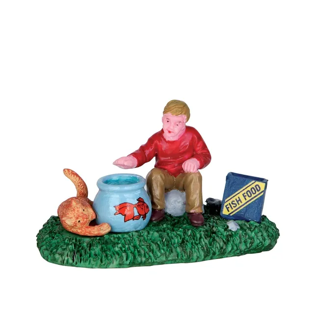 lemax-food-for-fishy-figurine-village-miniature image 1