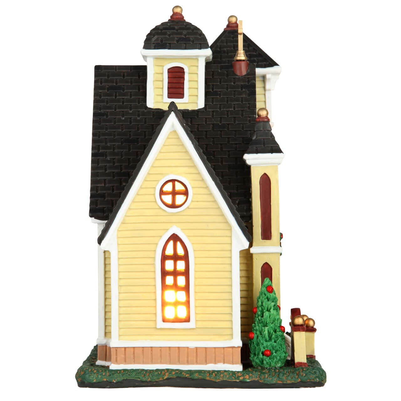 lemax-st-margaret-s-church-glise-miniature-lumineuse-village-de-no-l image 2