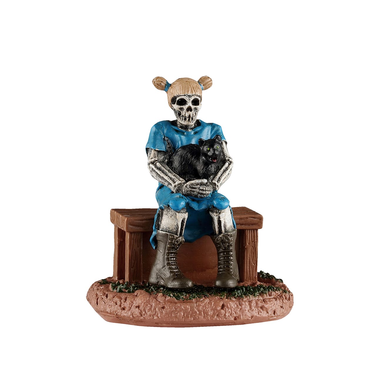 lemax-ghoul-sister-with-cat-figurine-fant-me-et-chat-spooky-town image 1