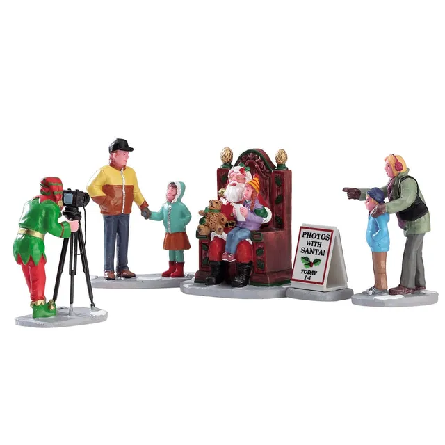 lemax-photos-with-santa-set-of-5-figurines-village-miniature-vail-village image 1