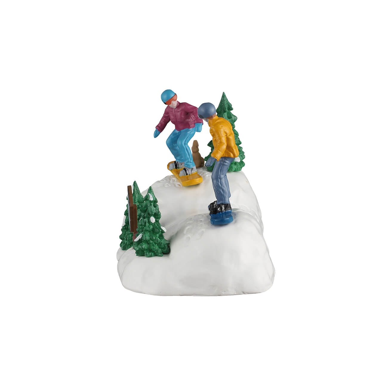 lemax-vail-village-snowboarding-practice-figurines-d-butants-lisi-re-for-t image 3