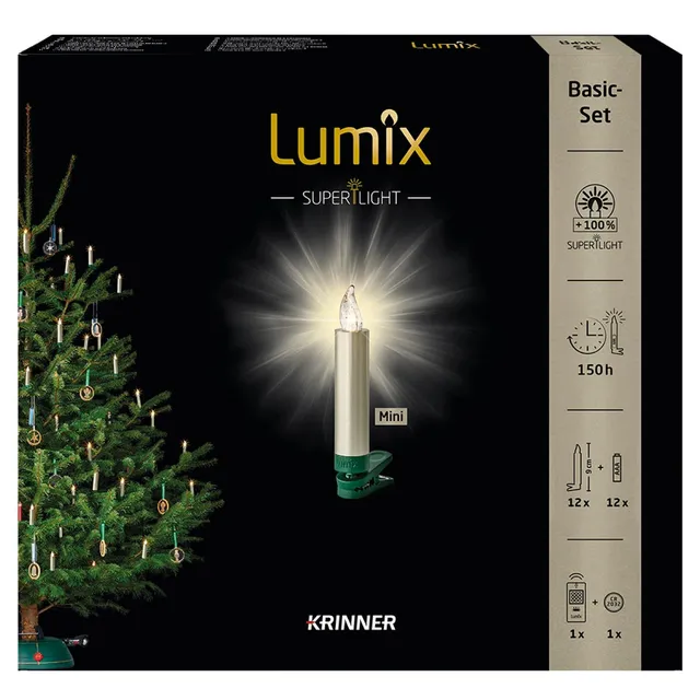 krinner-lumix-superlight-metallic-cashmere-mini-basis-bougies-led-outdoor image 1