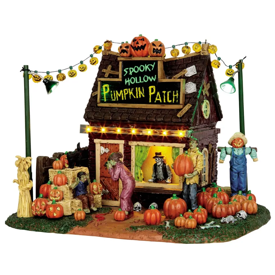 lemax-spooky-hollow-pumpkin-patch-champ-de-citrouilles-lumineux image 1