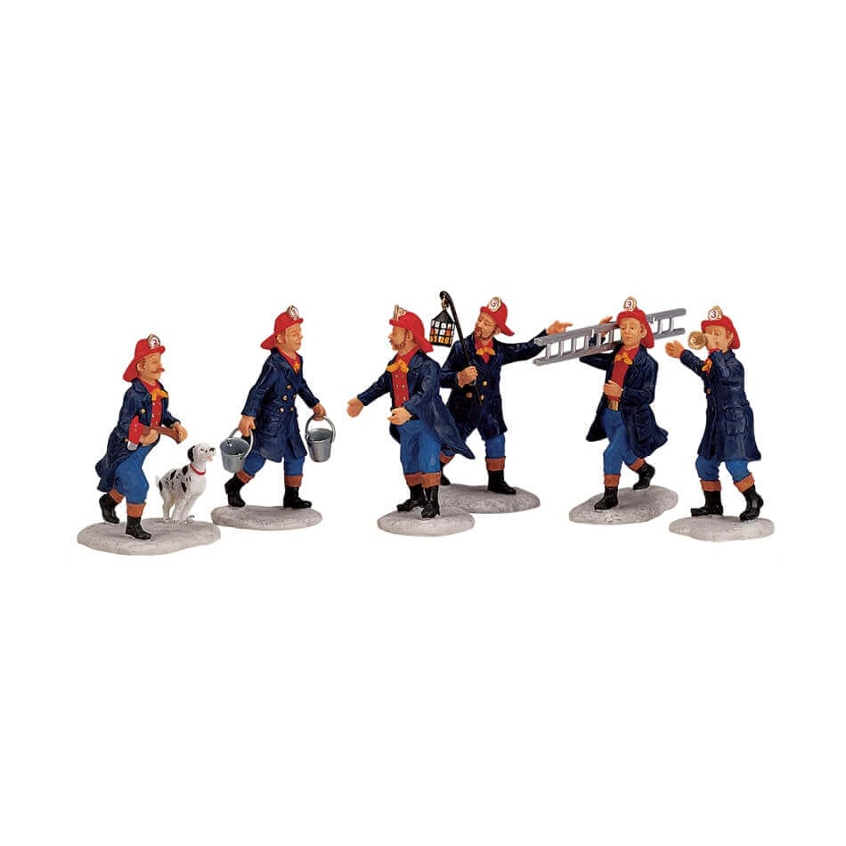 lemax-fireman-set-of-6-pompiers-miniatures-village-de-no-l image 2