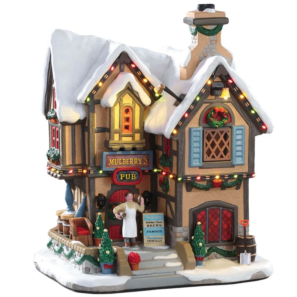 lemax-mulberry-s-pub-village-miniature-lumineux image 1