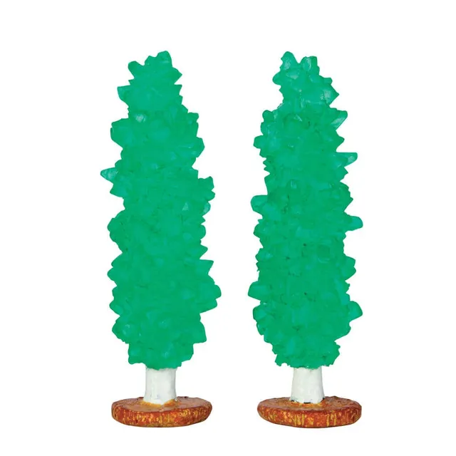 lemax-rock-candy-tree-set-de-2-sapins-miniatures-stables-sugar-n-spice image 1