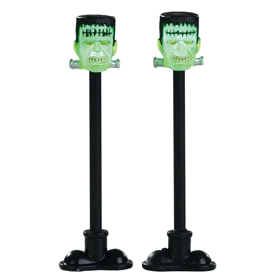 lemax-frankenstein-lamp-post-lampadaire-miniature-spooky-town image 1