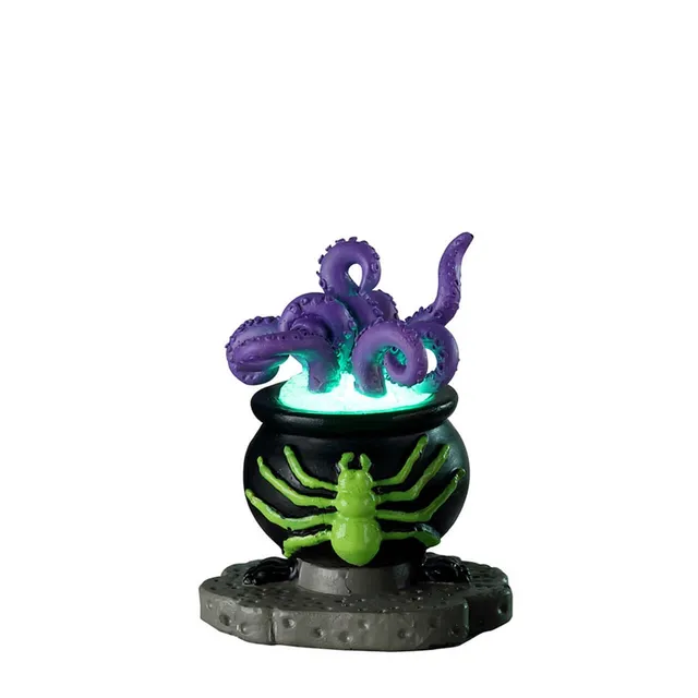 lemax-spooky-cauldron-chaudron-lumineux-spooky-town image 1