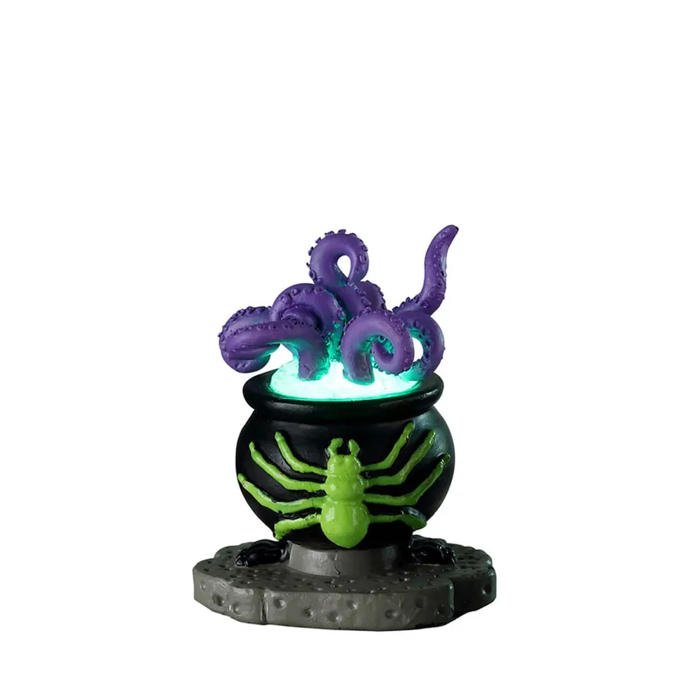 lemax-spooky-cauldron-chaudron-lumineux-spooky-town image 1