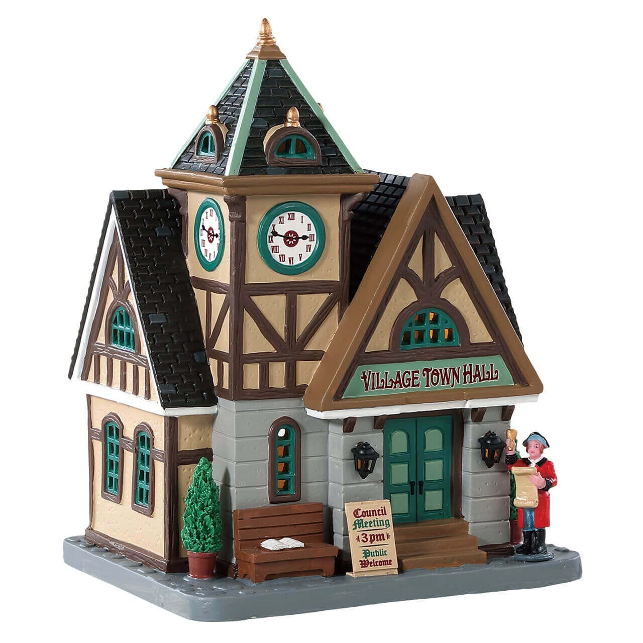 lemax-village-town-hall-mairie-de-village-miniature-lumineuse image 1