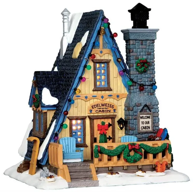 lemax-edelweiss-cabin-chalet-lumineux-village-de-no-l image 1