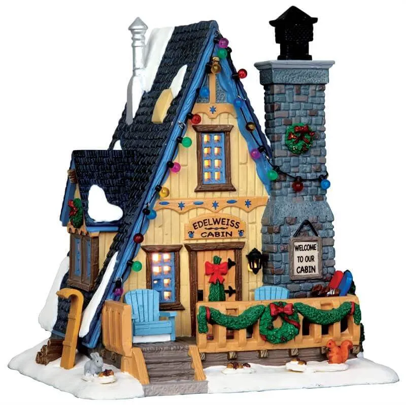 lemax-edelweiss-cabin-chalet-lumineux-village-de-no-l image 1