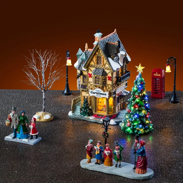 lemax-caddington-tannenbaum-christmas-shoppe-set-boutique-de-no-l-avec-choristes image 1