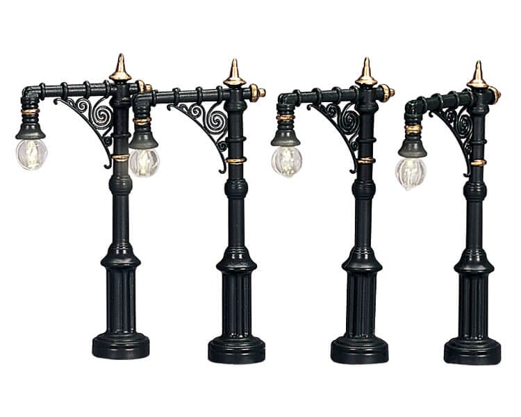 lemax-victorian-street-lamp-lampadaire-miniature-village-no-l image 1