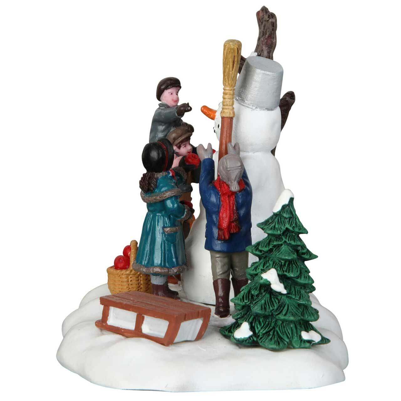 lemax-victorian-snowman-figurine-bonhomme-de-neige-village-miniature image 3
