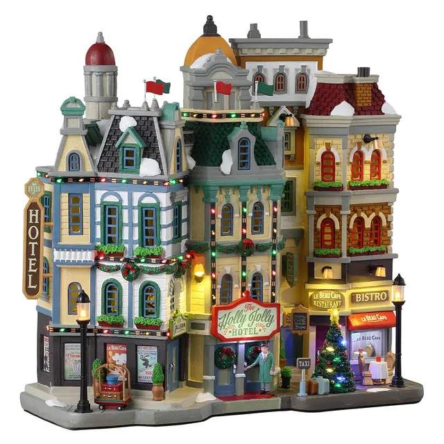 lemax-the-holly-jolly-hotel-b-timent-lumineux-caddington image 1