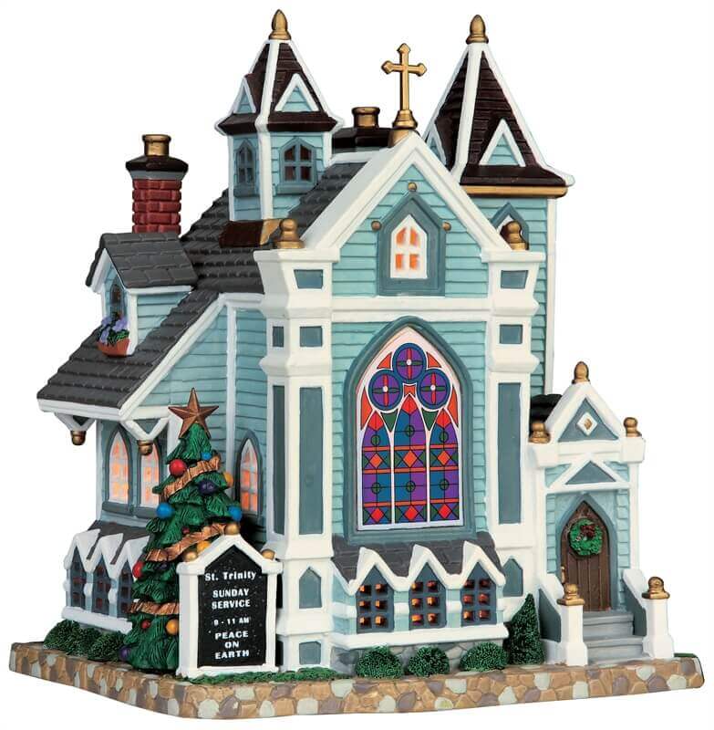 lemax-st-trinity-church-glise-lumineuse-village-miniature image 1