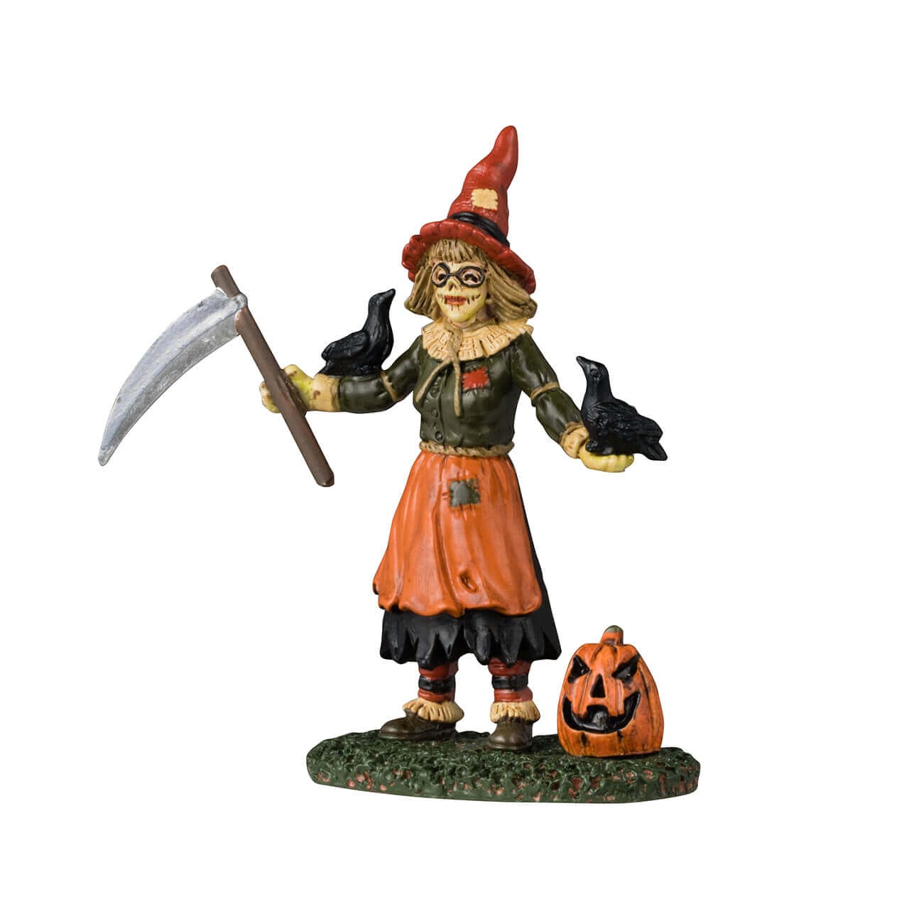lemax-crow-mother-figurine-halloween-spooky-town-citrouilles image 2