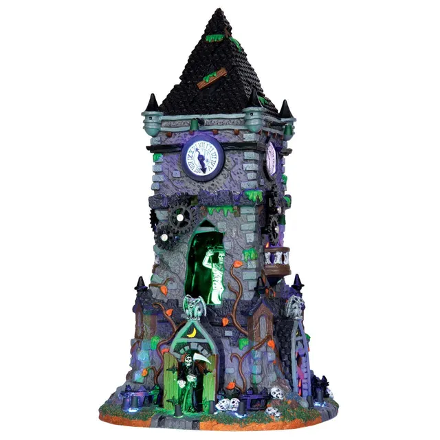 lemax-haunted-clock-tower-b-timent-anim-spooky-town image 1