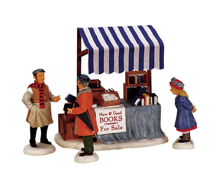 lemax-book-seller-figurine-marchand-de-livres-village image 1
