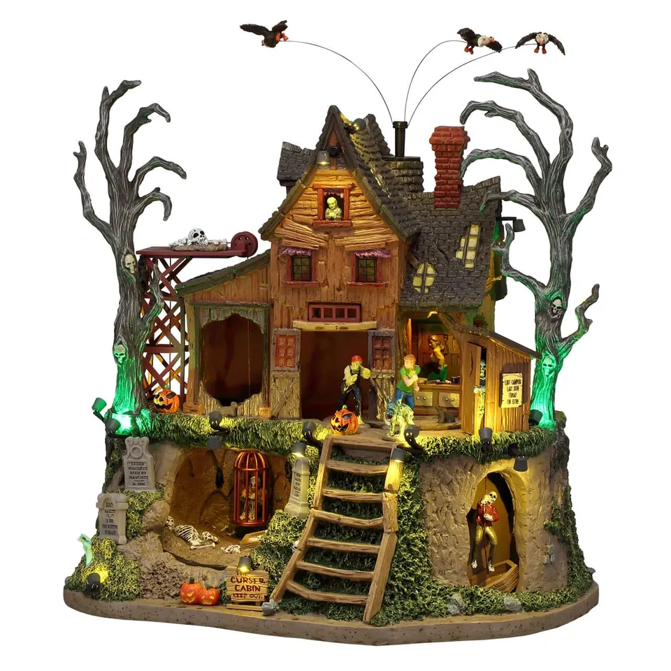 lemax-the-cursed-cabin-cabane-hant-e-lumineuse image 1