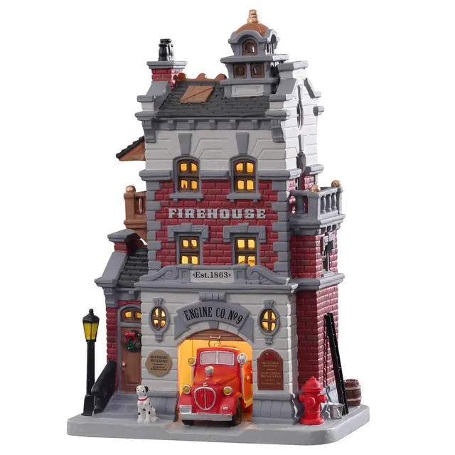 lemax-engine-company-no-9-caserne-pompiers-miniature-1863 image 1