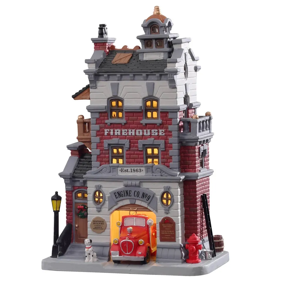lemax-engine-company-no-9-caserne-pompiers-miniature-1863 image 1