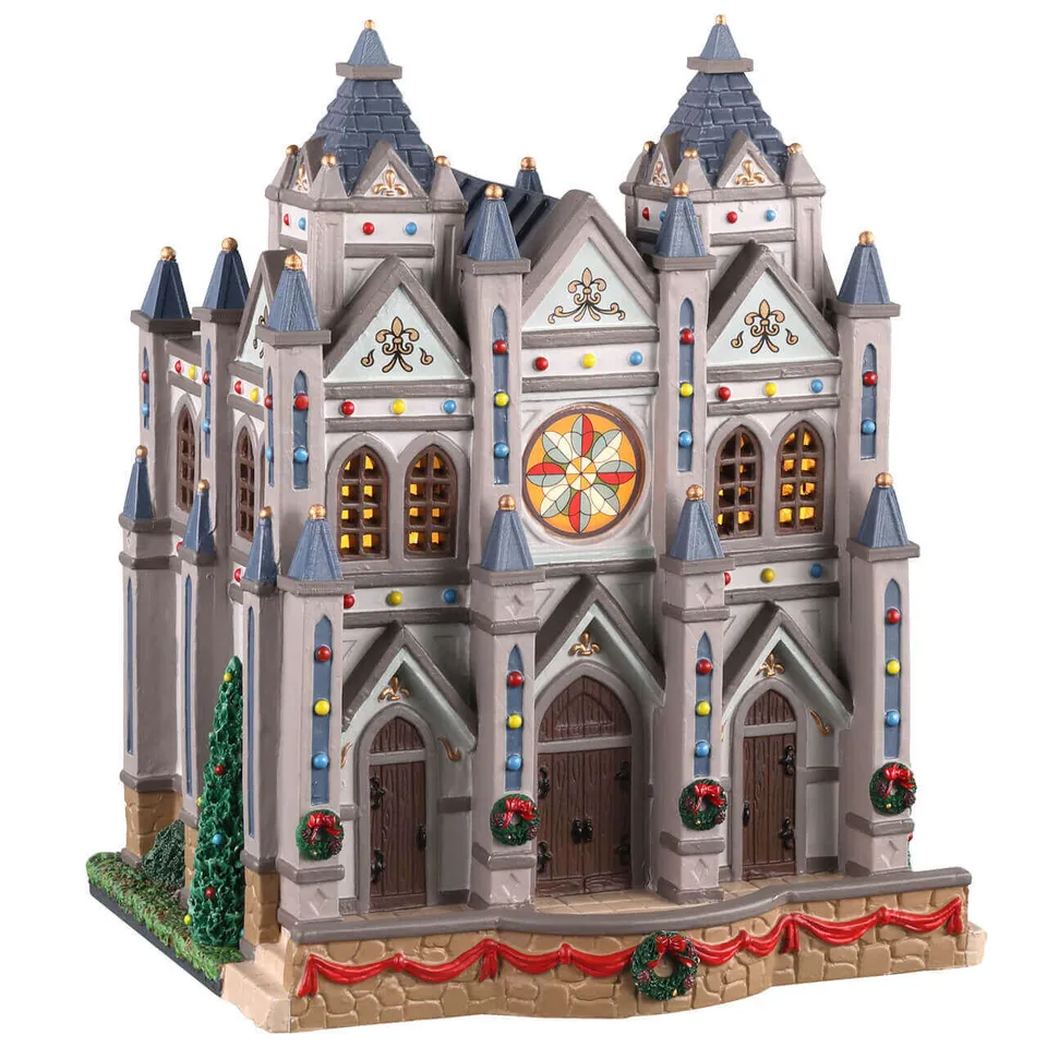 lemax-christmas-at-the-cathedral-cath-drale-miniature-lumineuse-village-de-no-l image 1