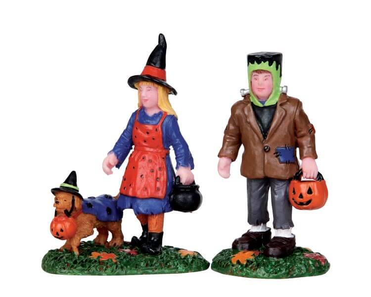 lemax-trick-or-treating-trio-figurines-trio-halloween-spooky-town image 1
