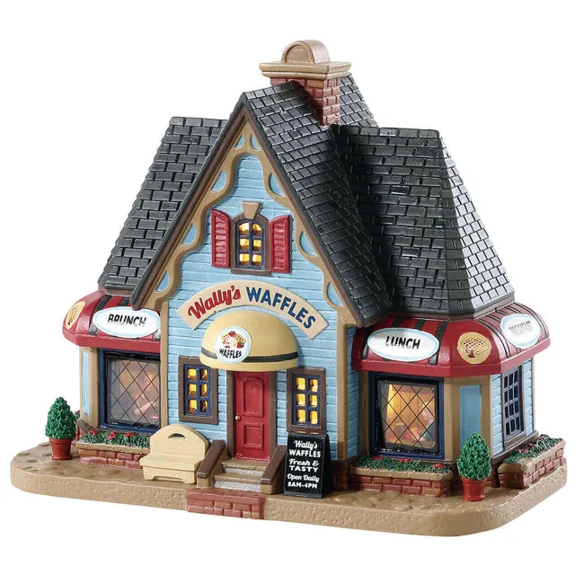 lemax-wallys-waffle-house-maison-miniature-lumineuse-gourmande-village-de-no-l image 1