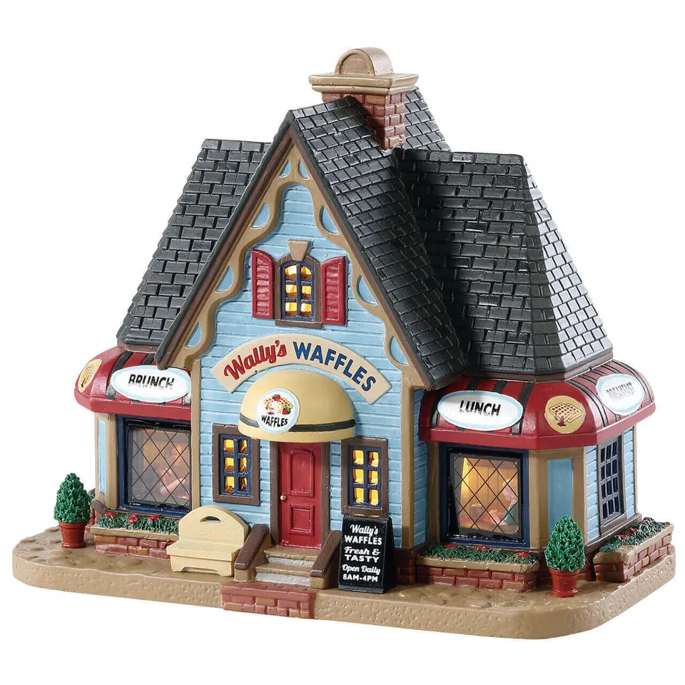 lemax-wallys-waffle-house-maison-miniature-lumineuse-gourmande-village-de-no-l image 1