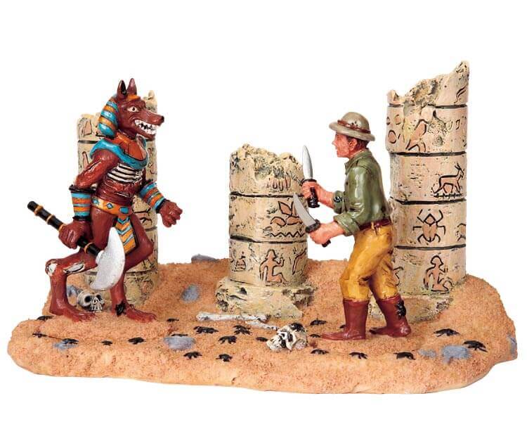 lemax-battle-anubis-figurine-spooky-town-halloween image 1