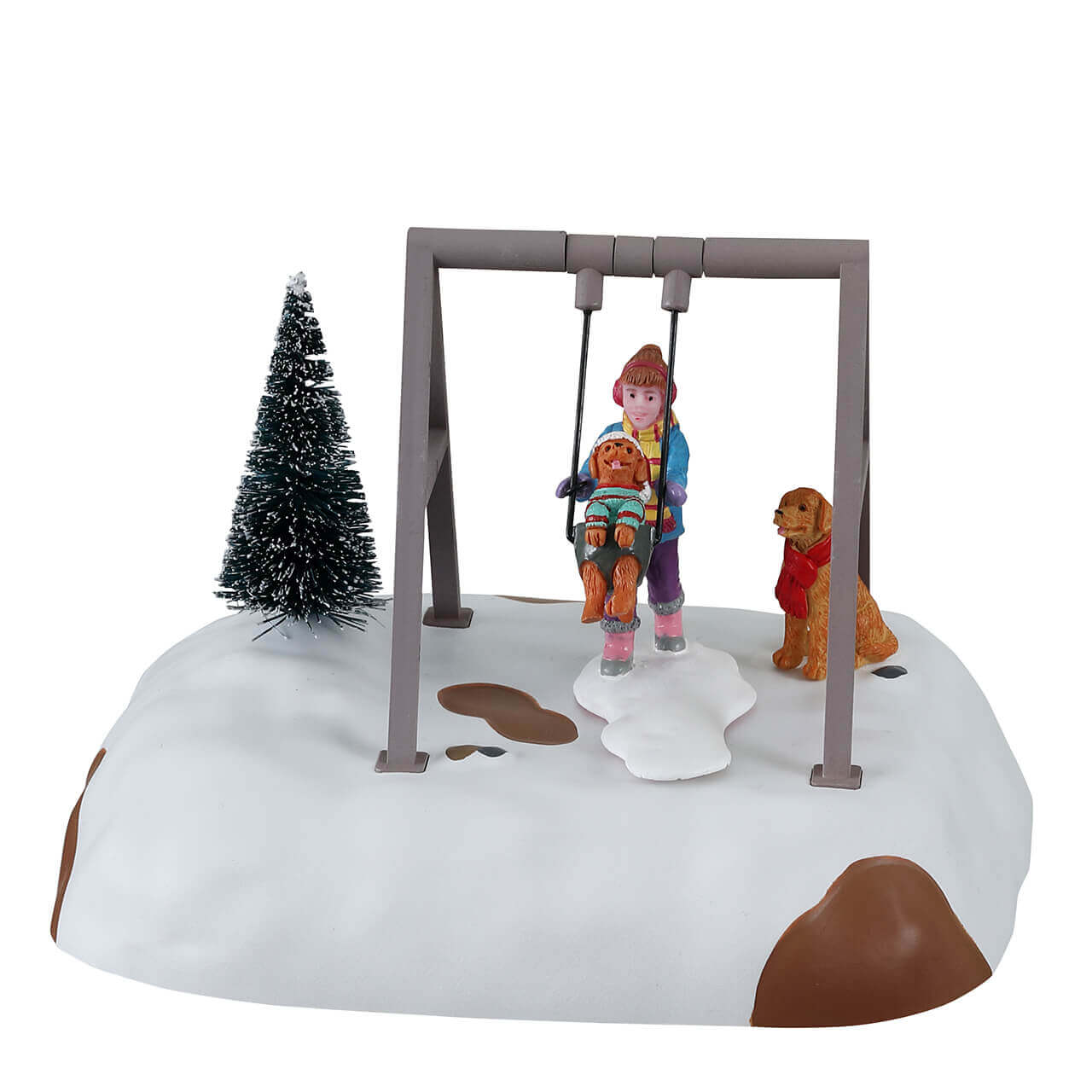 lemax-puppy-gets-a-swing-ride-sc-ne-anim-e-balan-oire image 2