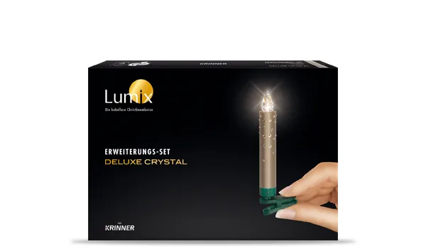 krinner-lumix-deluxe-crystal-champagne-bougies-led-avec-cristaux-swarovski-lot-d image 1