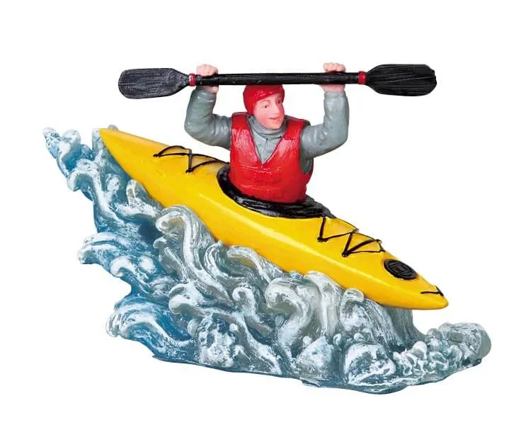 lemax-racing-the-rapids-figurines-rafting-rivi-re-pour-village-miniature image 1