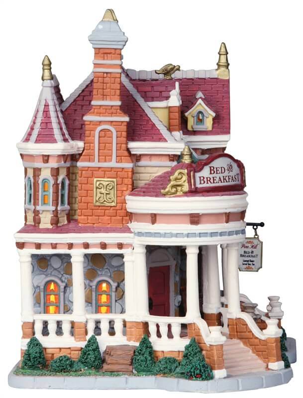 lemax-pine-hill-bed-breakfast-chalet-miniature-lumineux image 2