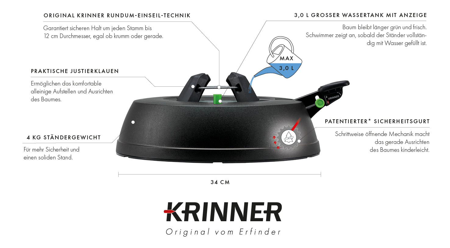 krinner-green-line-comfort-grip-s-pied-de-sapin-r-servoir-3-l-jusqu-2-3-m image 6