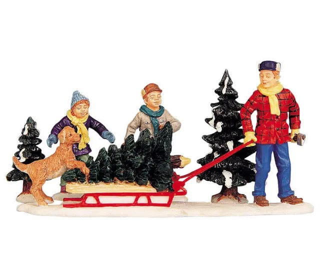 lemax-bringing-home-the-tree-sc-ne-sapin-de-no-l image 1