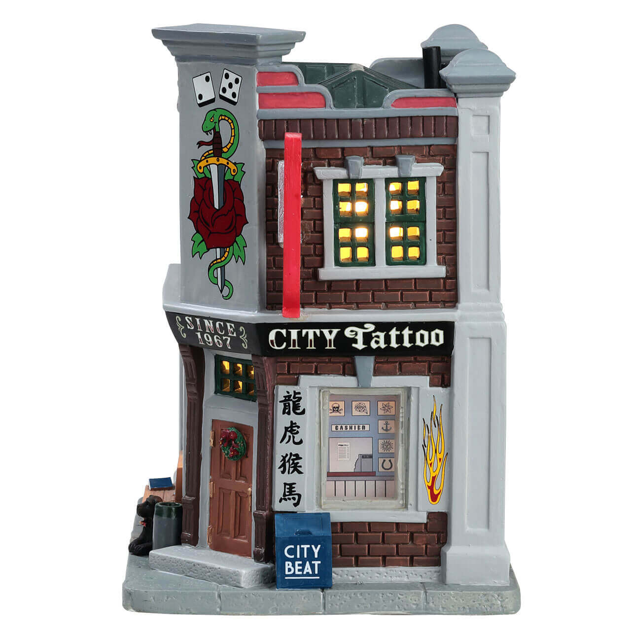 lemax-city-tattoo-b-timent-miniature-lumineux image 2