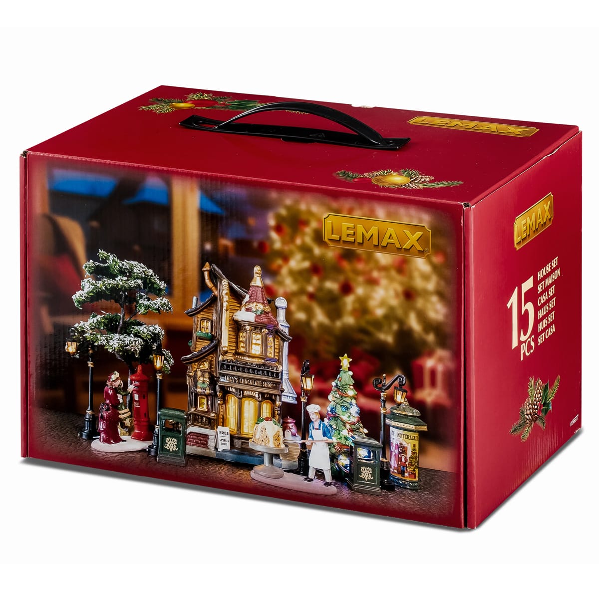 lemax-lucy-s-chocolate-shop-set-caddington-boutique-chocolat-miniature image 2