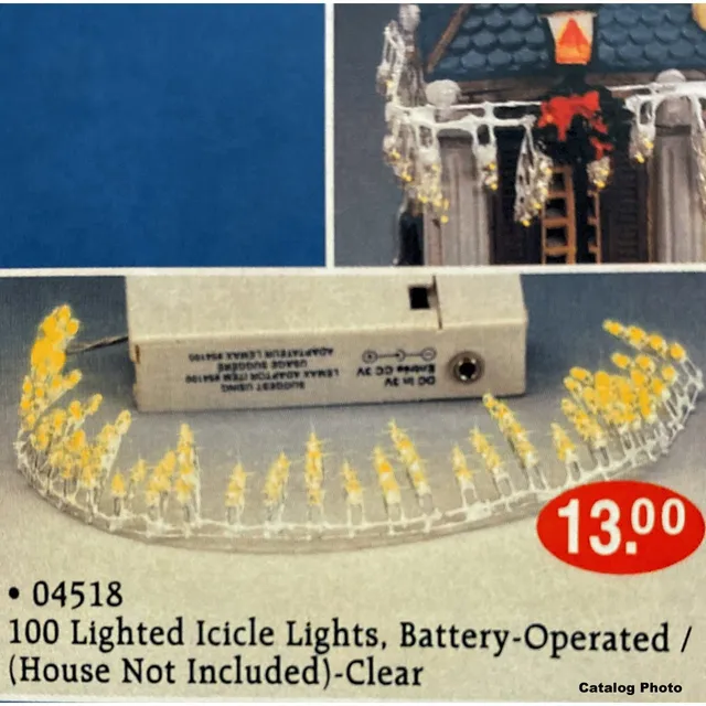 lemax-100-lighted-icicle-lights-clear-guirlande-100-stalactites-lumineuses image 1
