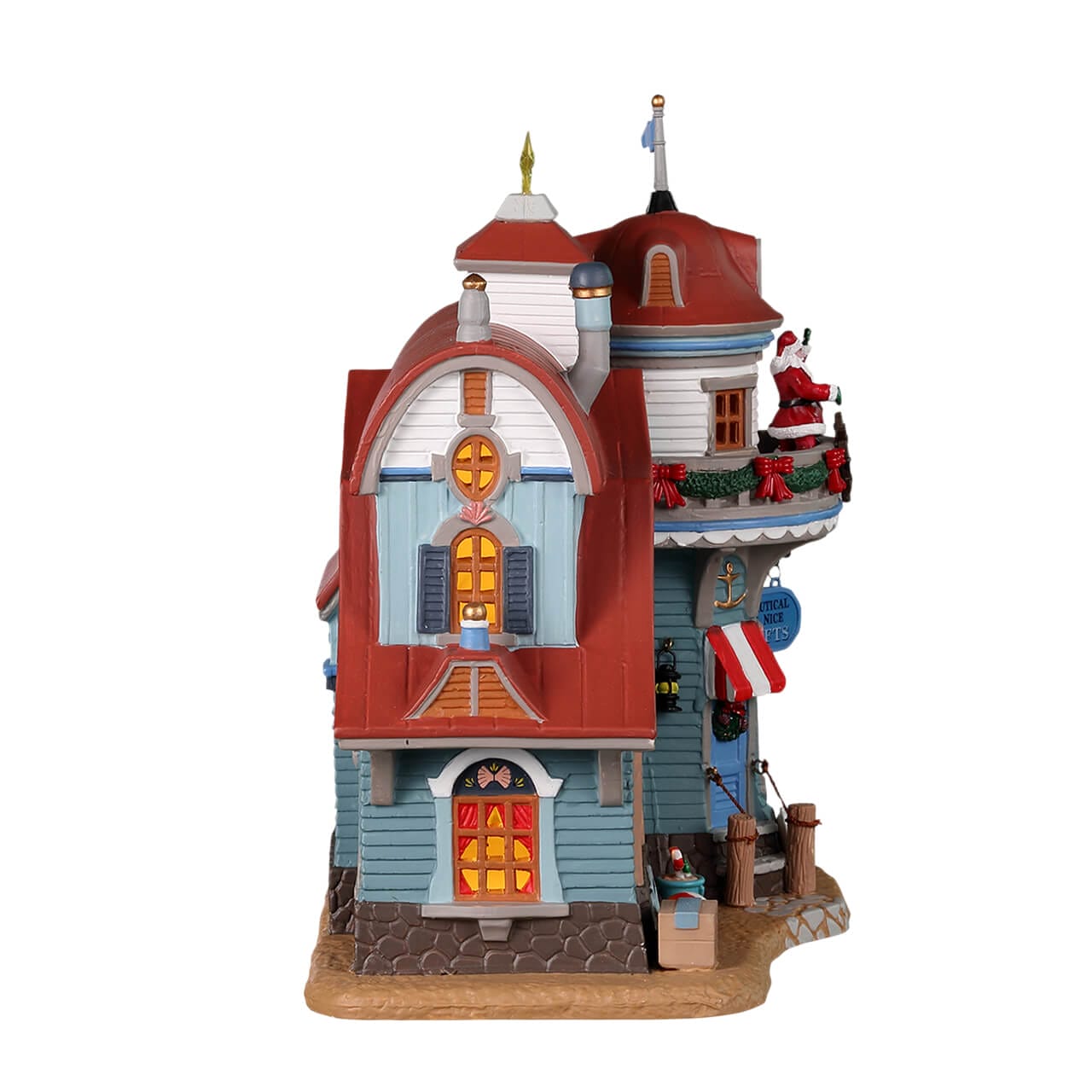 lemax-plymouth-corners-seaside-santa-christmas-shoppe-maison-lumineuse image 2