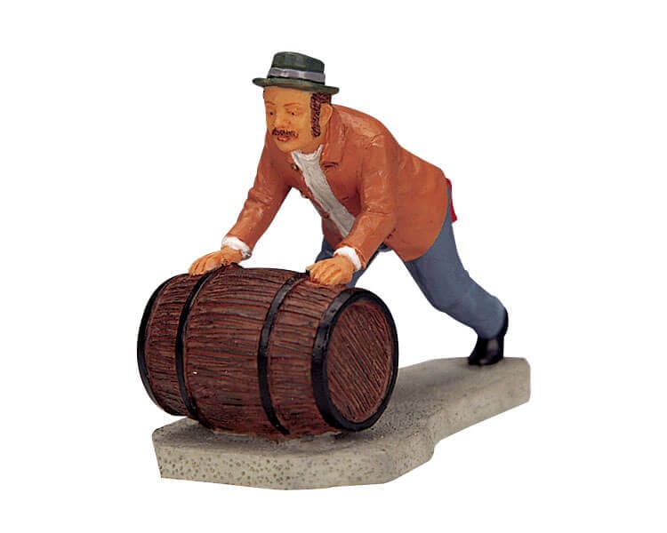 lemax-pushing-barrel-figurine-village-de-no-l image 1