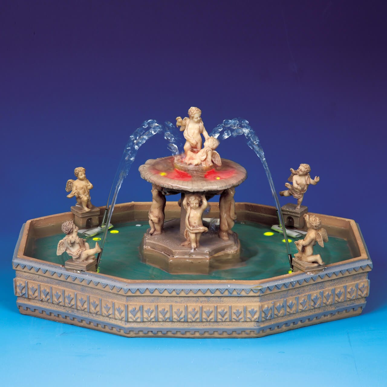 lemax-lighted-village-square-fountain-fontaine-lumineuse-de-village image 1