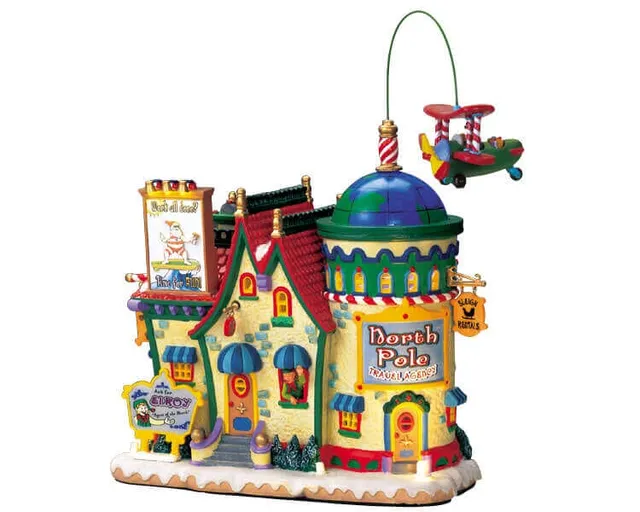 lemax-north-pole-travel-agence-voyage-miniature-lumineuse image 1