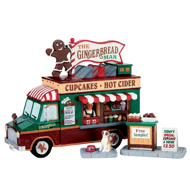 lemax-the-gingerbread-man-set-of-3-food-truck-miniature image 1