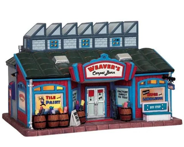 lemax-weavers-carpet-barn-grange-miniature-village image 1